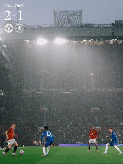 英超：曼联2-1切尔西 桑切斯、卡塞米罗染红 B费建功