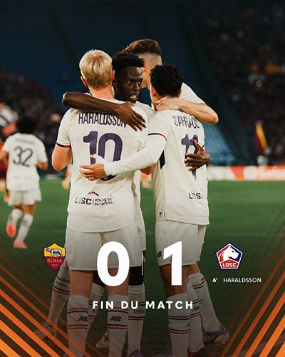 欧联杯：罗马0-1里尔 罗马单次点球3次罚失 多夫比克苏莱失点